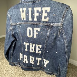 “Wife of the Party” Custom Denim Jacket M